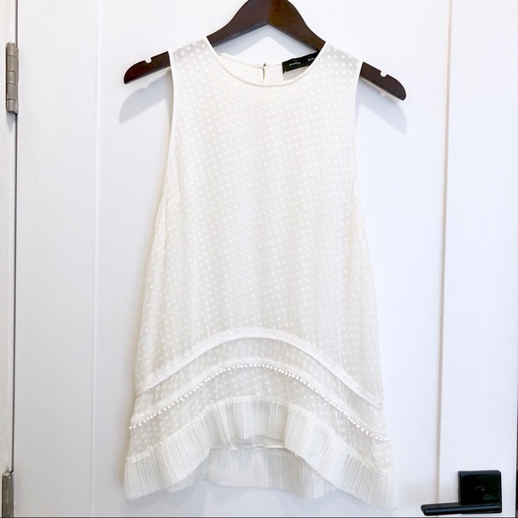 Proenza Schouler Dainty Dot & Ruffle Detail Top - Picture 2 of 8